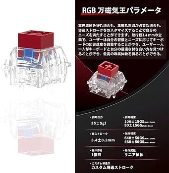 Amazon | LOFEI TTC RGB 万磁気王スイッチ 磁気キーボード キー