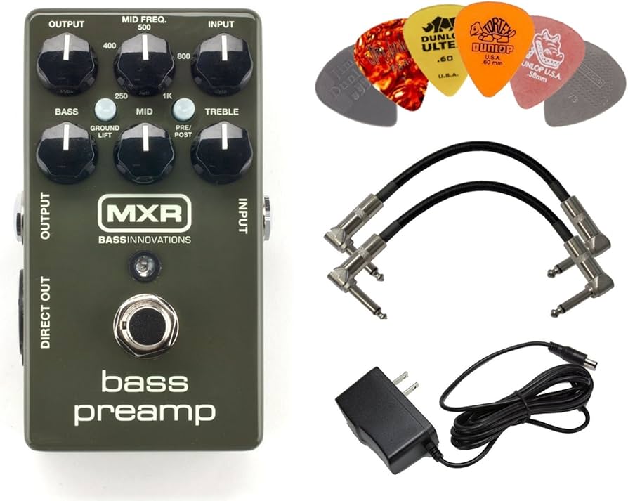 Amazon.com: MXR M81 Bass Preamp Pedal Bundle with 9V Power Supply