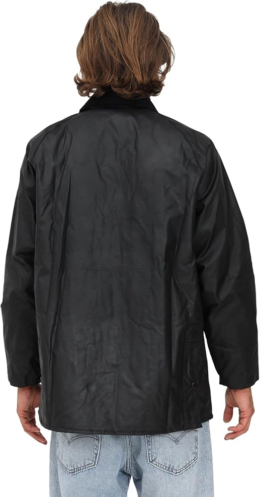 Barbour Bedale Wax Jacket Men's Jacket, Black (Black 000), S