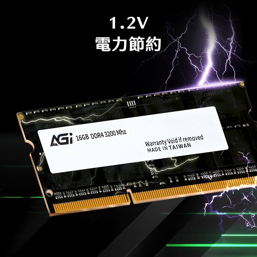 Amazon.co.jp: AGI ノートPC用メモリ DDR4 3200MHz 16GB×1枚(16GB) SO