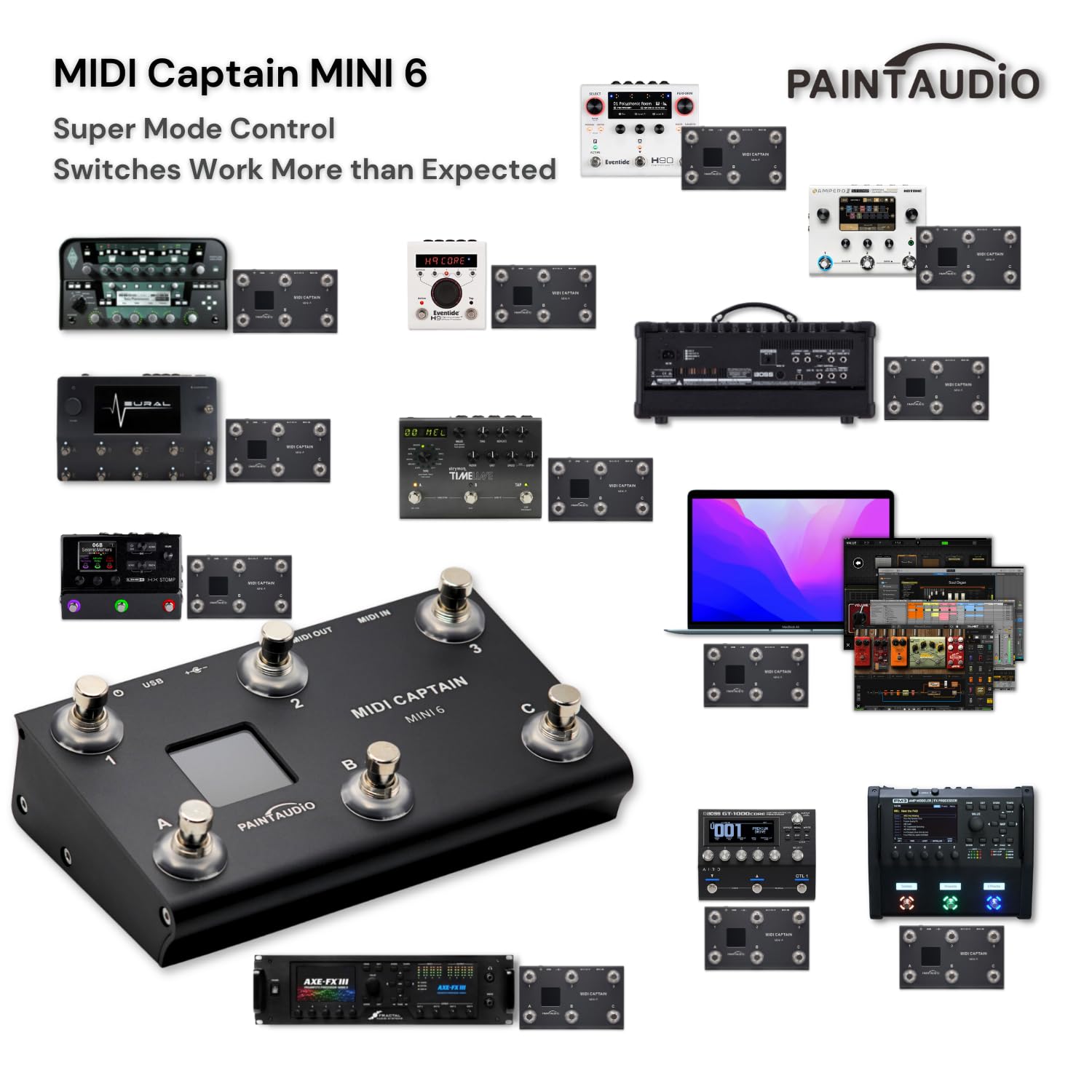 Amazon.com: Paint Audio MIDI Captain MINI 6 Foot Controller Multi
