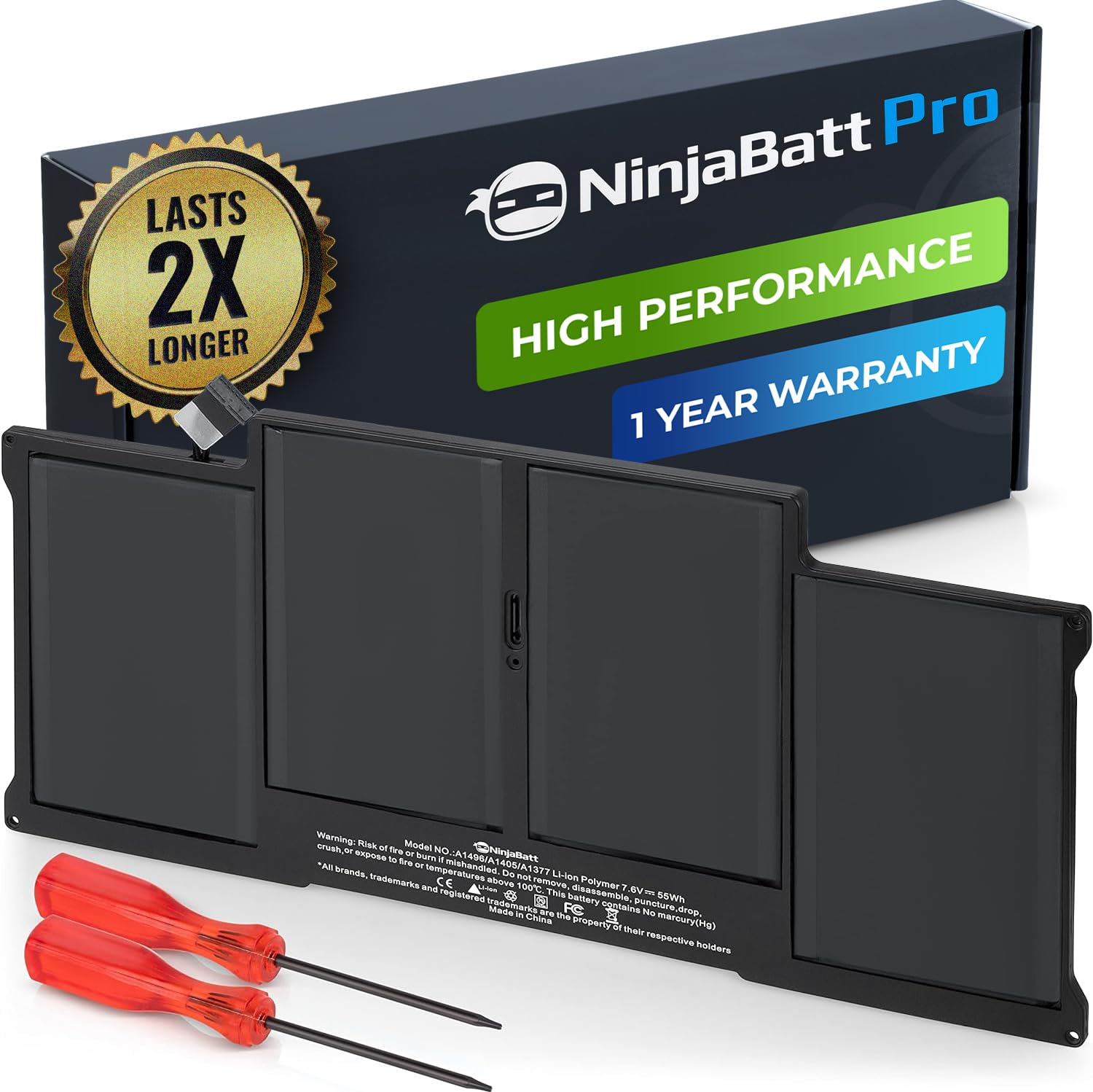 Amazon.com: NinjaBatt Battery A1466 for Apple MacBook Air 13 Inch