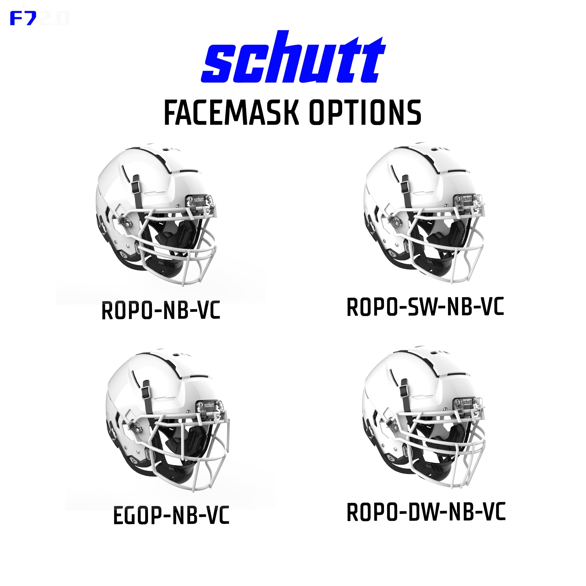 Amazon.co.jp: Schutt F7 2.0 カレッジフットボールヘルメット ROPO NB