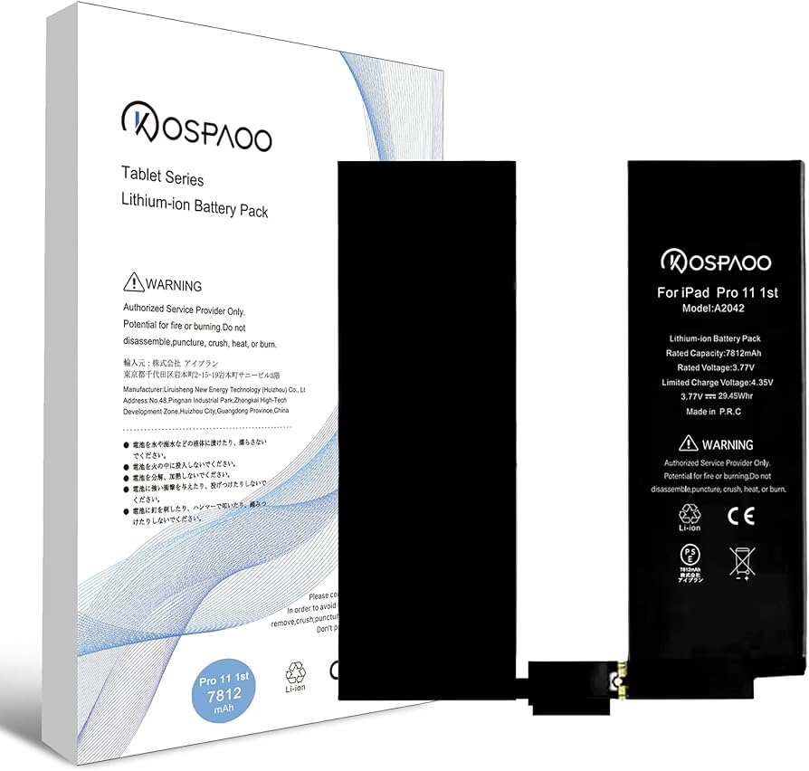 Amazon.co.jp: KOSPAOO for iPad Pro 11 バッテリー 第1世代 互換