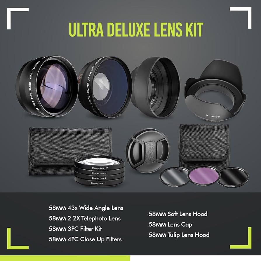 Amazon.com : Ultra Deluxe Lens Kit for Canon Rebel T3, T5, T5i, T6