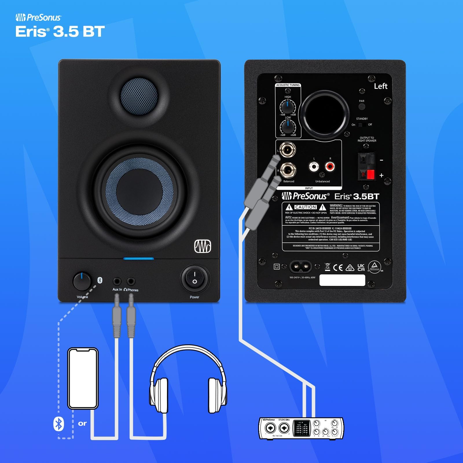 Amazon | PreSonus Eris 3.5BT(2nd GEN） 2ウェイ・アクティブ
