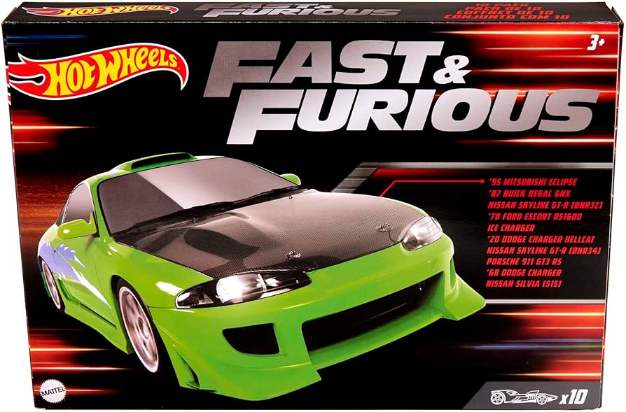 Amazon.com: Hot Wheels Fast & Furious Themed 10 Pack : Toys & Games