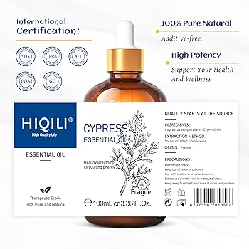 Amazon.com: HIQILI 100ML Cypress Essential Oil, 100% Natural for