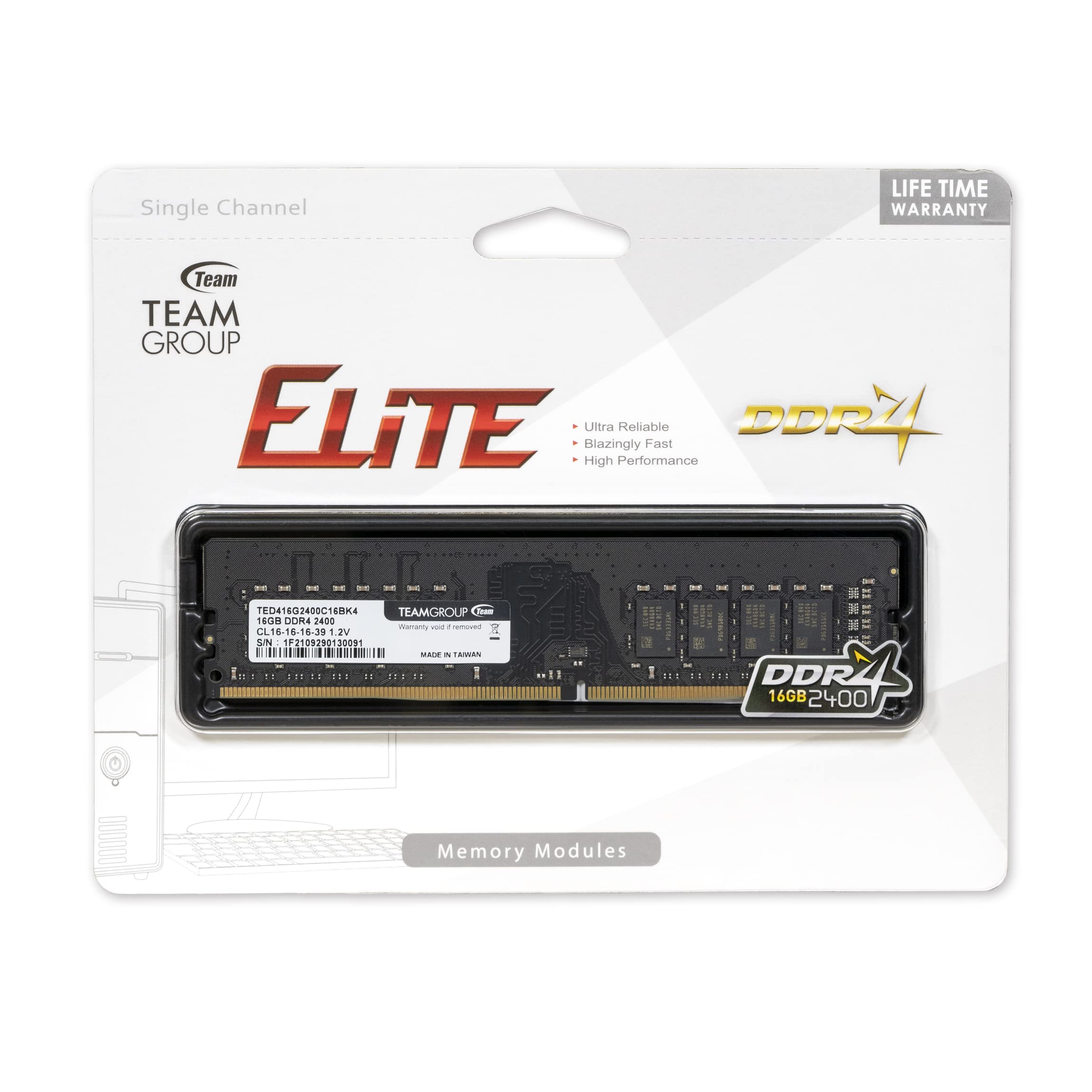 Amazon.co.jp: TEAMGROUP Elite DDR4 16GB シングル 2400MHz (PC4