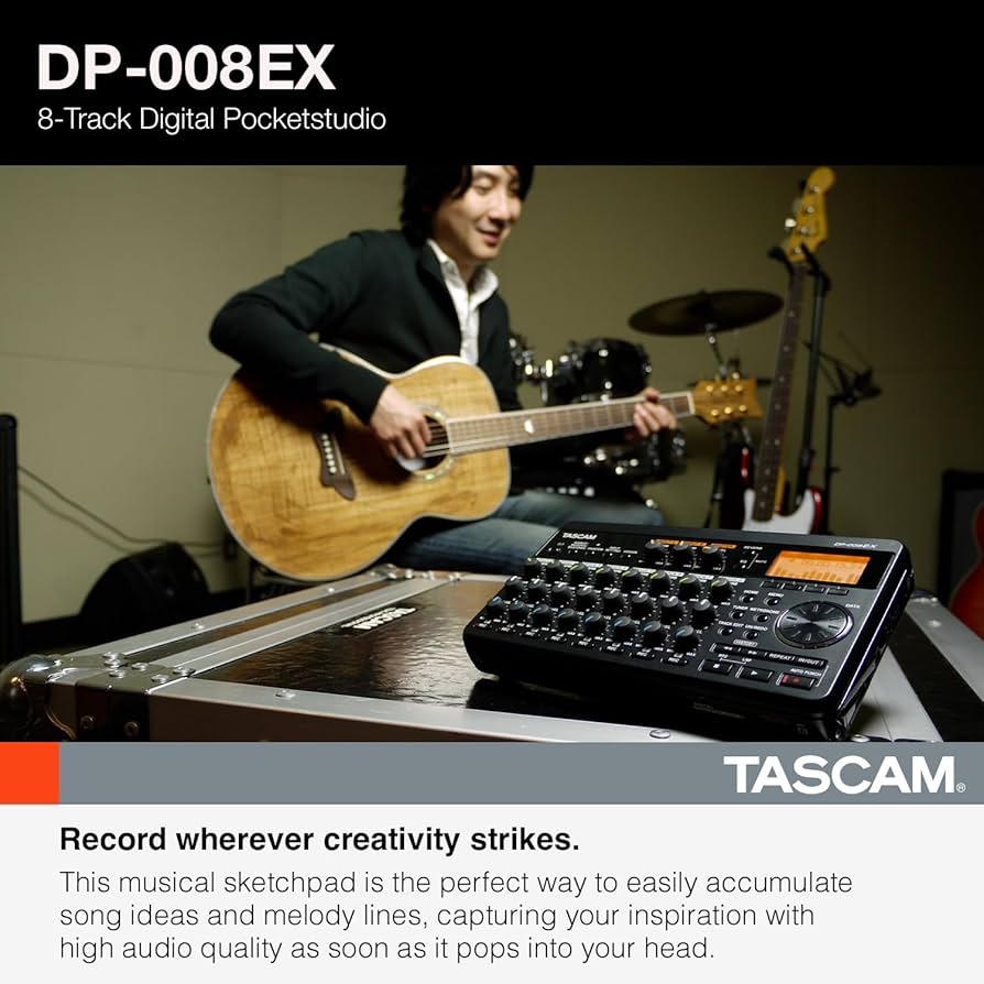 Amazon.com: TASCAM DP-008EX 8-Track Digital Pocketstudio