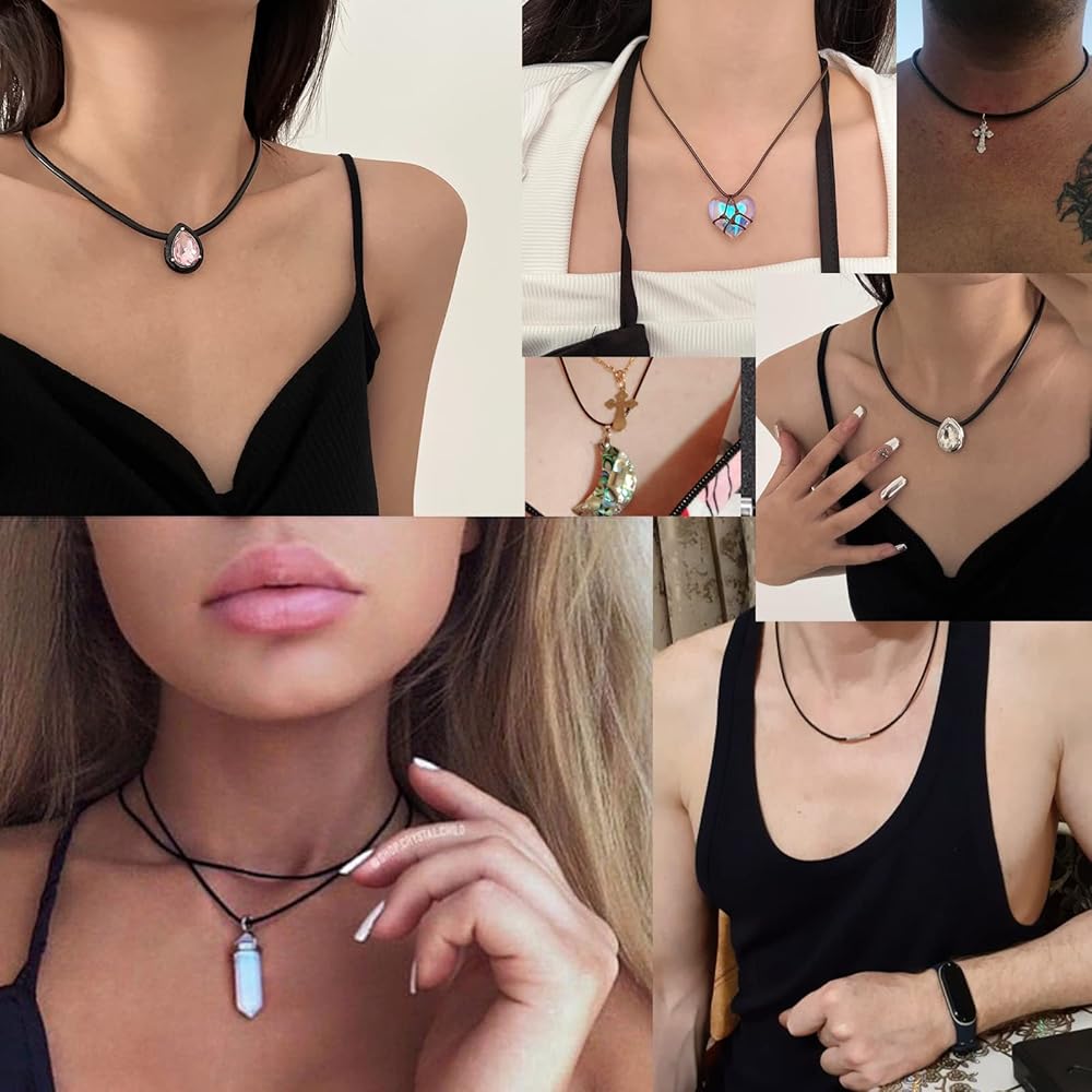 Otxas Leather Necklace Cord, 18inch-24inch Waterproof Rope