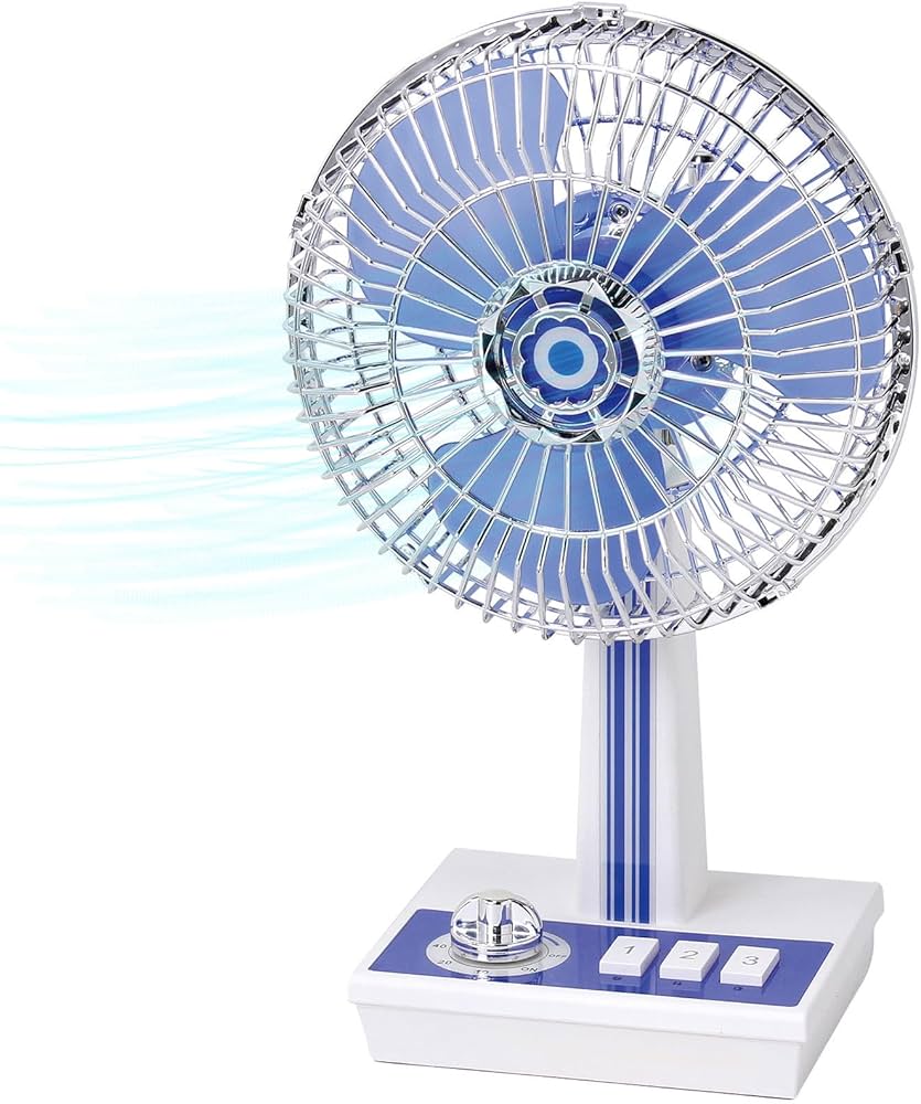 Amazon | SPICE OF LIFE(スパイス) レトロファン 卓上扇風機 ブルー