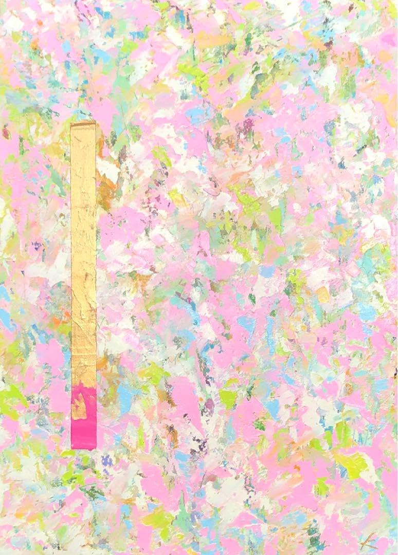 Amazon.co.jp: 絵画 油絵 原画 抽象画 北欧 パステルカラー 現代アート