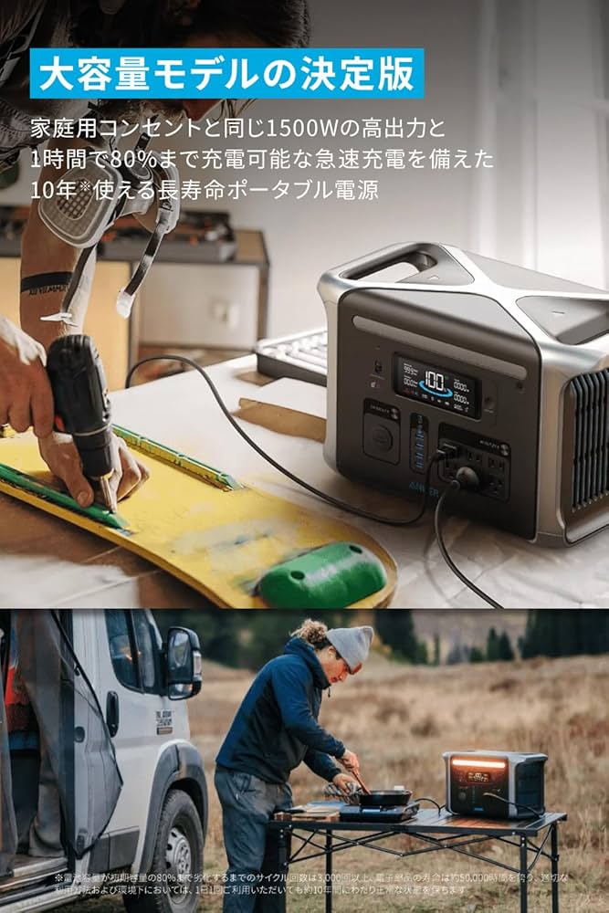 Amazon.co.jp: Anker 757 Portable Power Station 1229Wh (Solix F1200