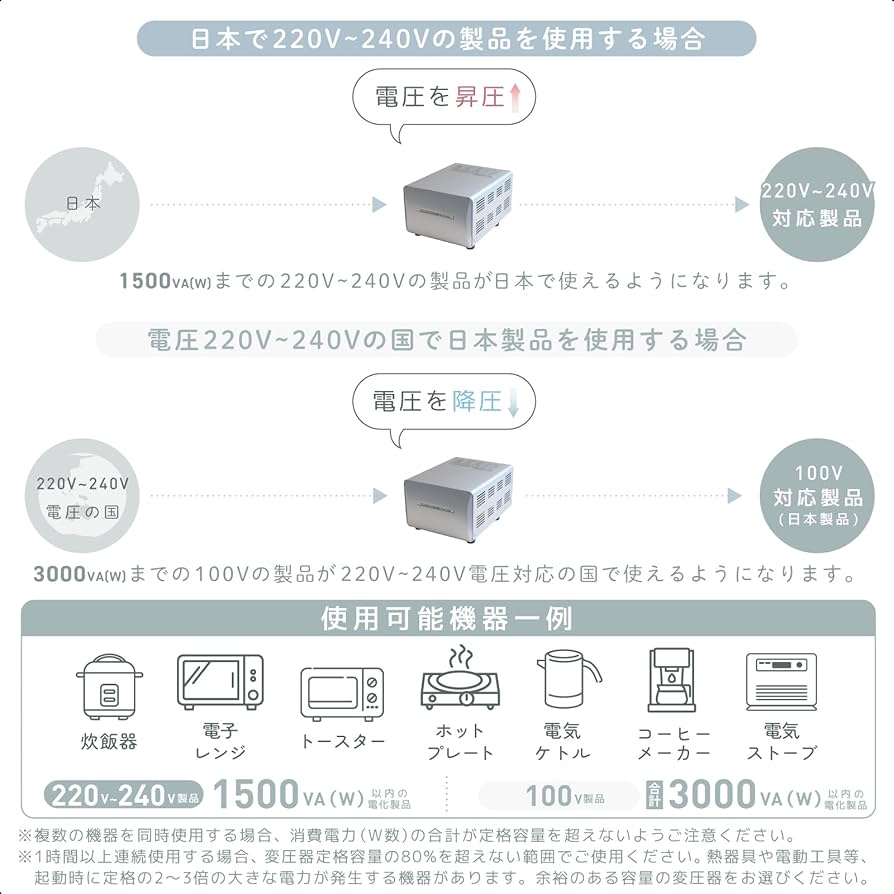 Amazon.co.jp: カシムラ(Kashimura) 海外国内用 変圧器 AC 220V ~ 240V