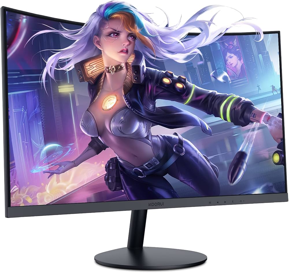 Amazon.co.jp: KOORUI モニター 27インチ 75Hz 5ms 曲面 モニター VA