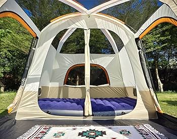 Amazon | Fengzel Outdoor キャノピーテント リビング+2ルーム付き 4