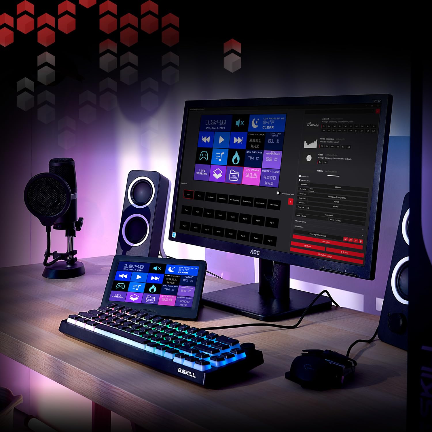 Amazon.co.jp: G.SKILL WigiDash PCコマンドパネル - 7インチタッチ