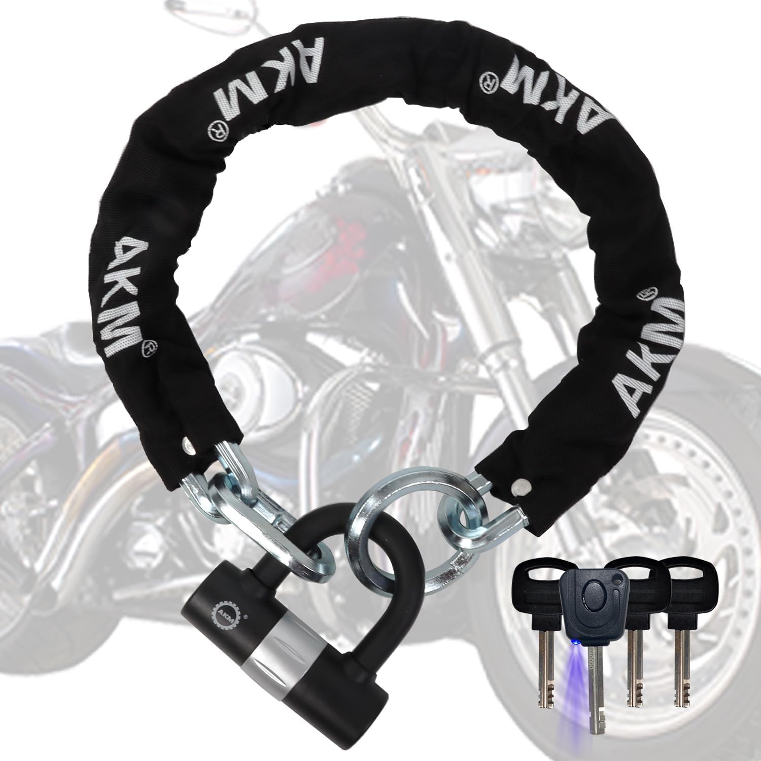 Amazon.co.jp: AKM バイクロック【高い耐切断性】極太チェーンロック φ