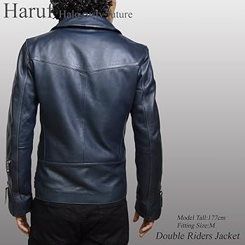 Amazon | [ハルフ] ダブルライダース 本革 メンズ レザージャケット