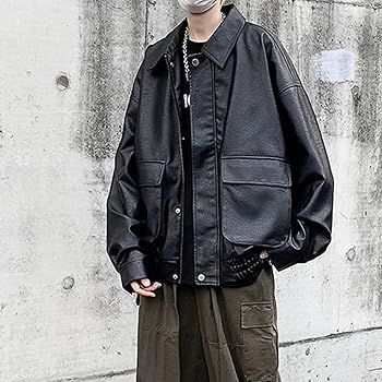 Amazon | [Sakunaca] レザージャケット 革ジャン メンズ カジュアル