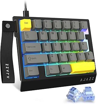 Amazon | AJAZZ AK029 片手ゲーミングキーボード メカニカルキーボード