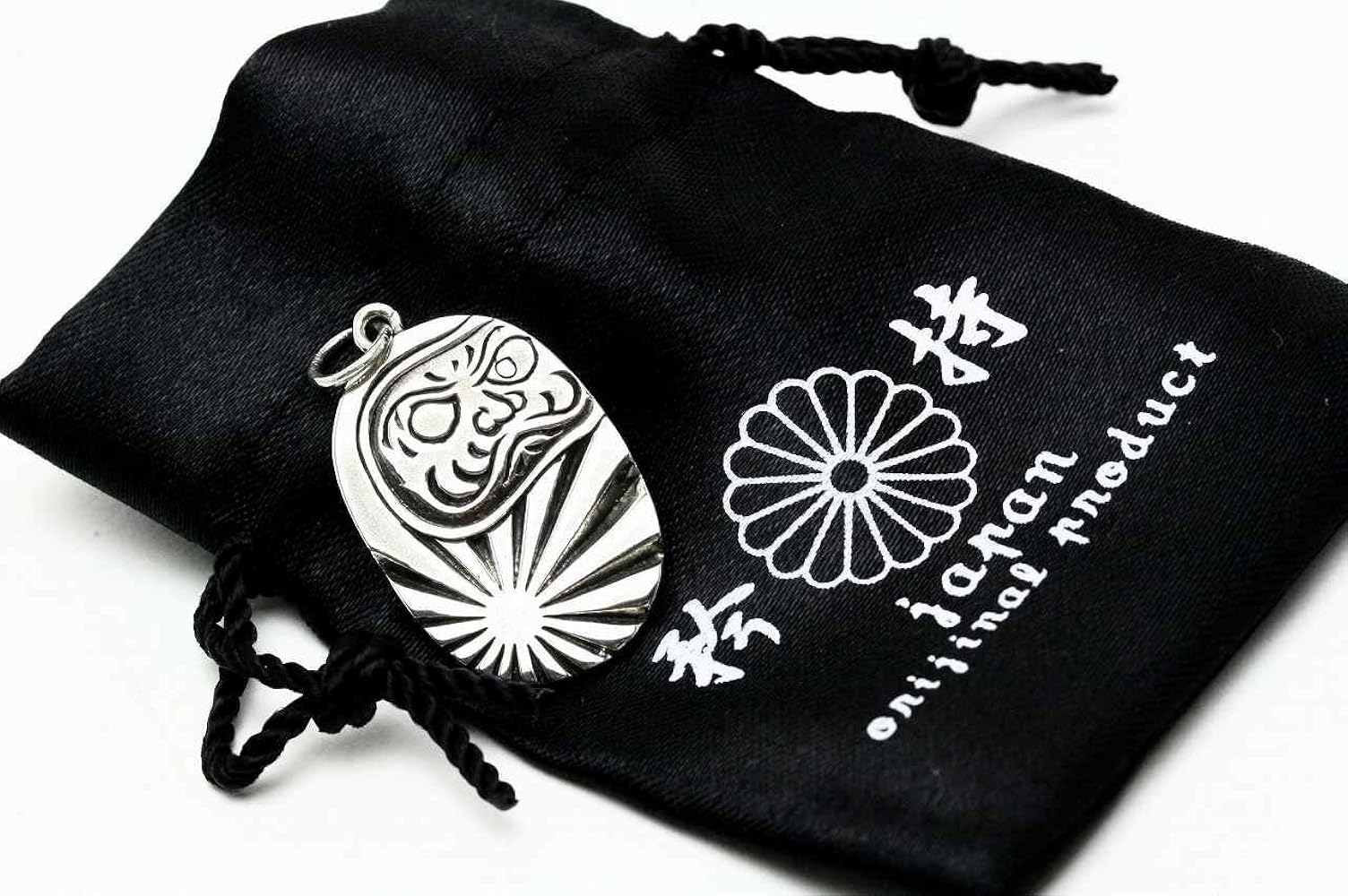 Amazon.co.jp: 【silver925 PLUS】だるま旭日旗ペンダント【シルバー