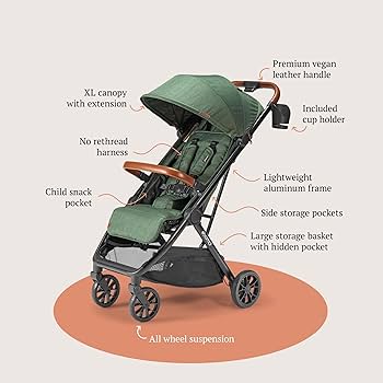 Amazon.com : Bombi Bēbee V2 Lightweight Baby Stroller - Premium