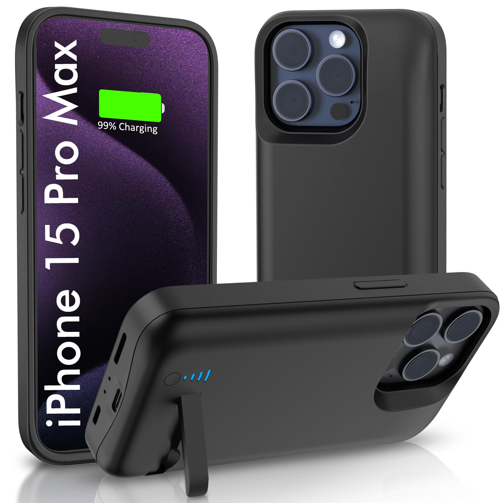 Amazon.com: Battery Case for iPhone 15 pro max, 6000mAh Extended