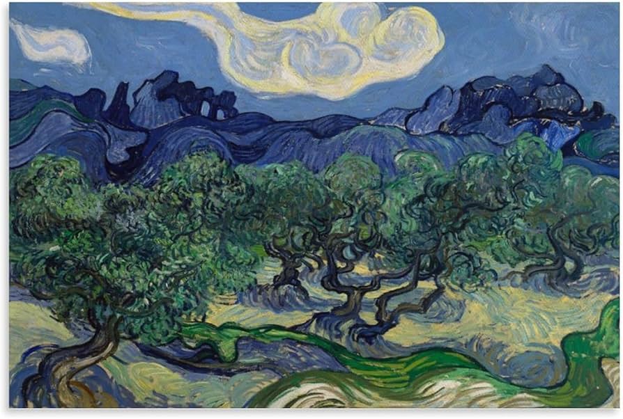 Amazon.co.jp: ゴッホのオリーブの木ポスター 1889 年にフィンセント