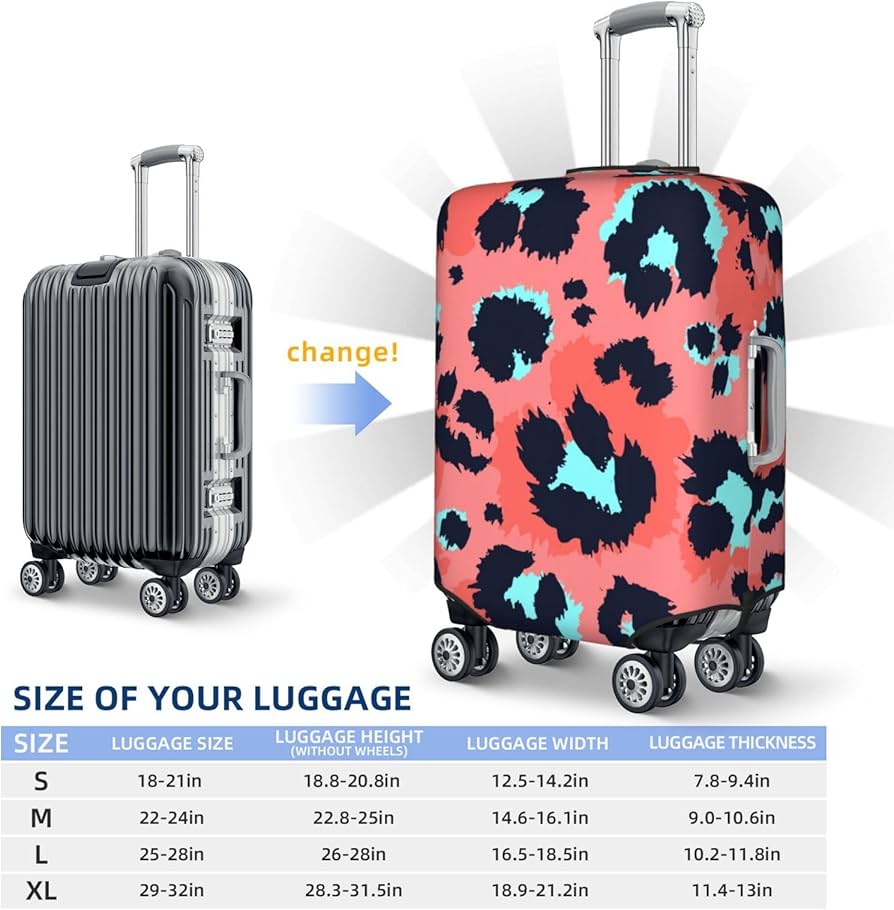 Amazon.co.jp: スーツケースカバー 豹柄 ヒョウ柄 キャリーケース