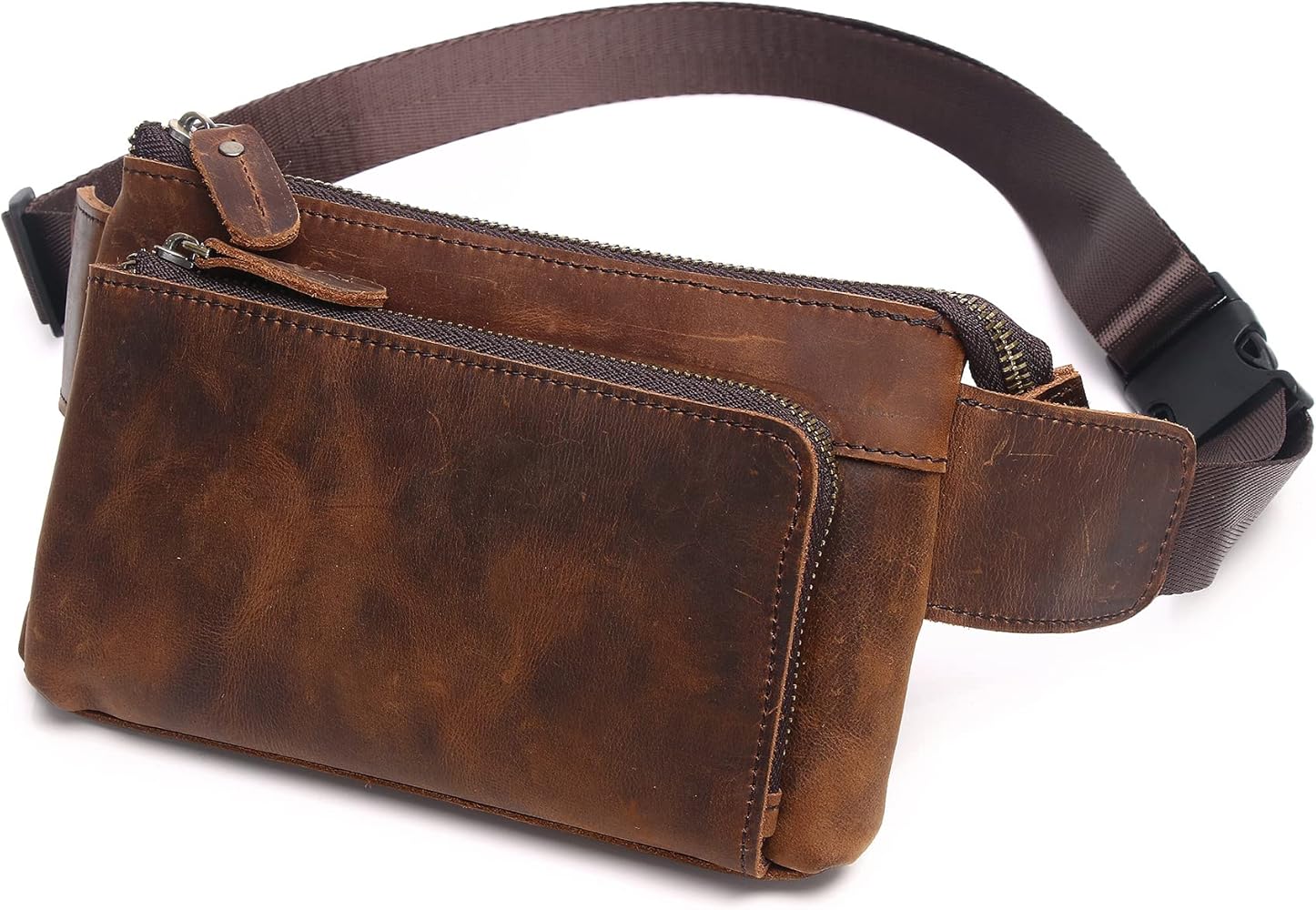 Amazon.com: Vintage Leather Waist Bag Fanny Pack for Men Women Hip