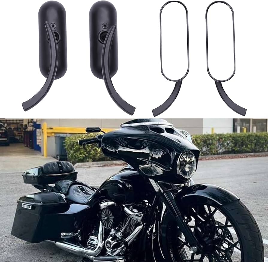 Amazon | バイクミラー オーバル 左右セット ハーレー8MM 10MM