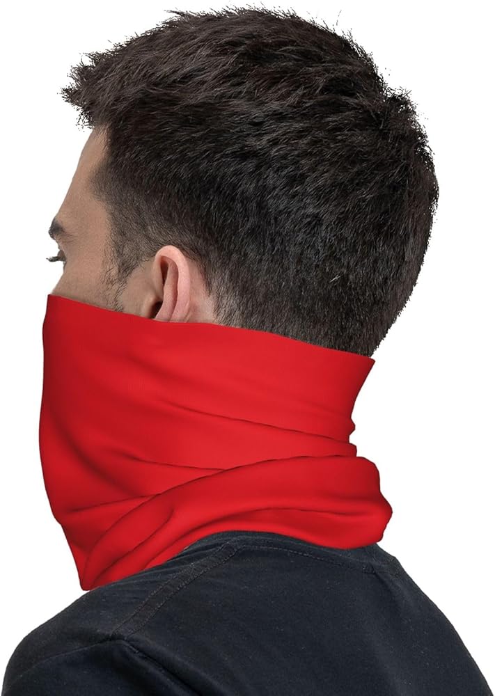 Amazon.com: YzgWjBhd Solid color red Neck Gaiter for Women Men