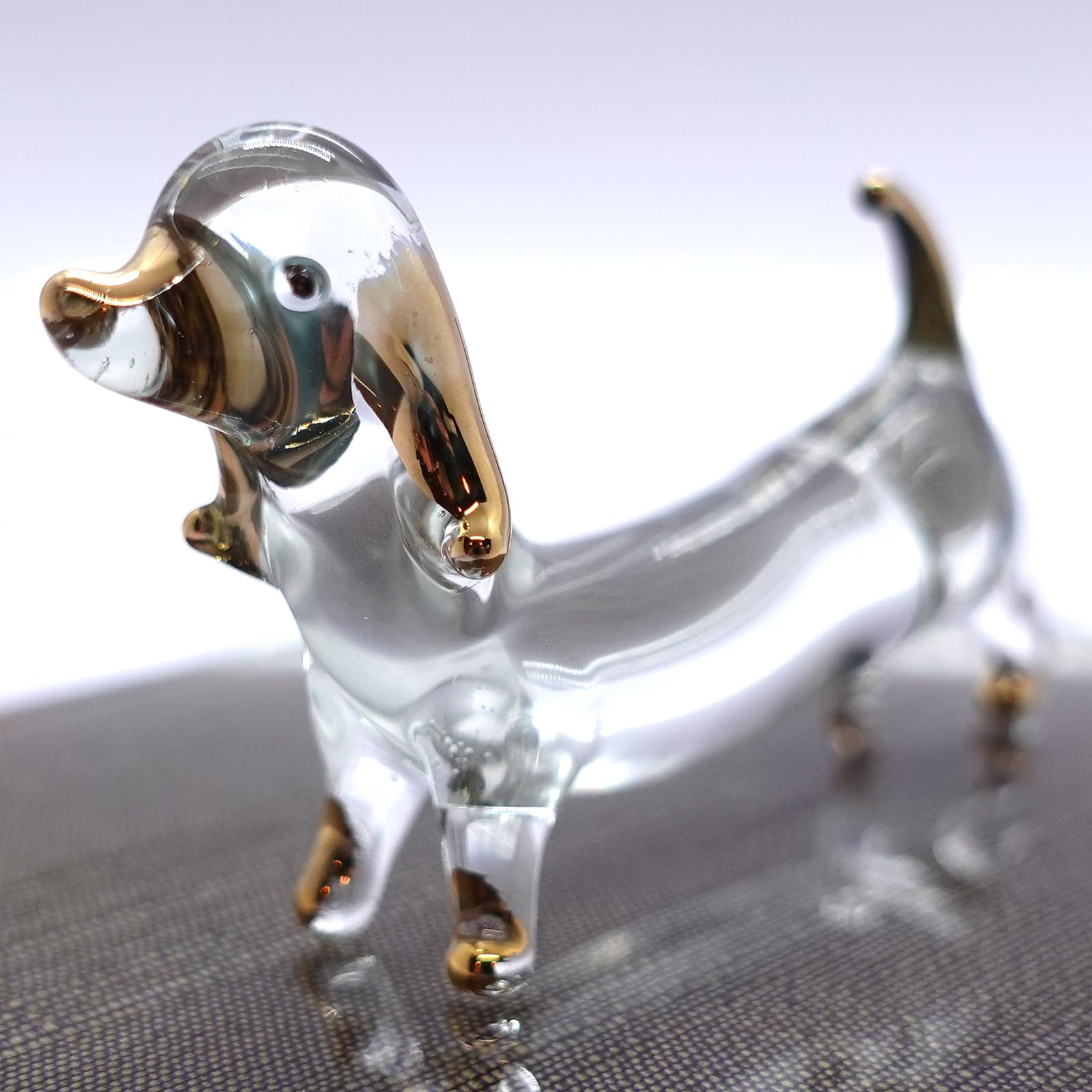 Amazon.co.jp: sansukjai ダックスフントミニチュア置物動物手吹き