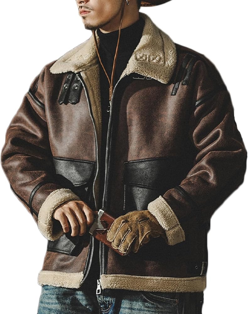 Amazon | [WOOYOO] ライダースジャケット 裏ボア メンズ PU 合皮