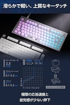 Amazon | エレコム ラピッドトリガー ゲーミングキーボード V custom