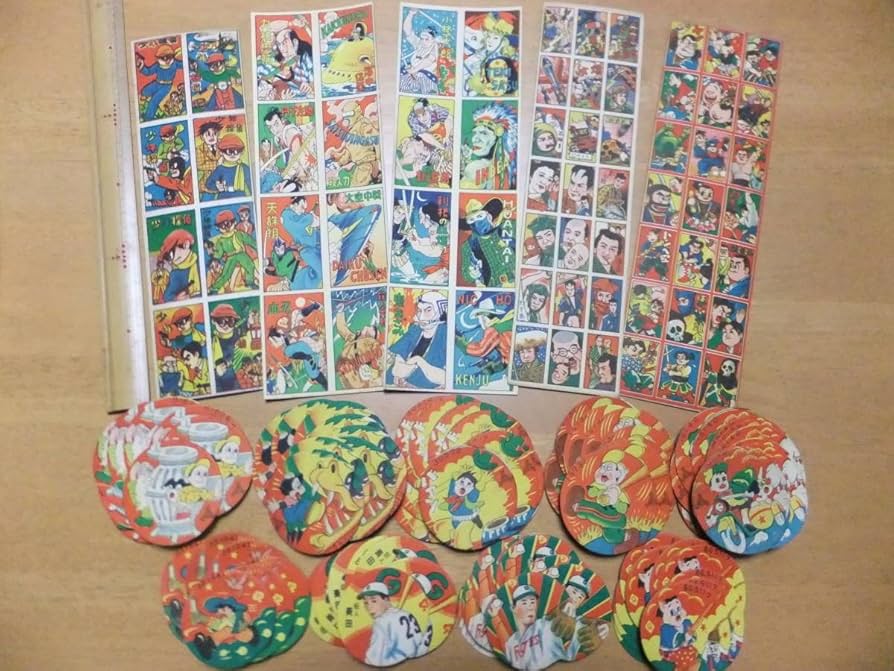 Amazon | 昭和レトロ 昭和30年代の駄菓子屋 面子 めんこ メンコ 9種