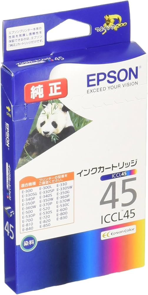 Amazon.co.jp: エプソン 純正 インクカートリッジ パンダ ICCL45