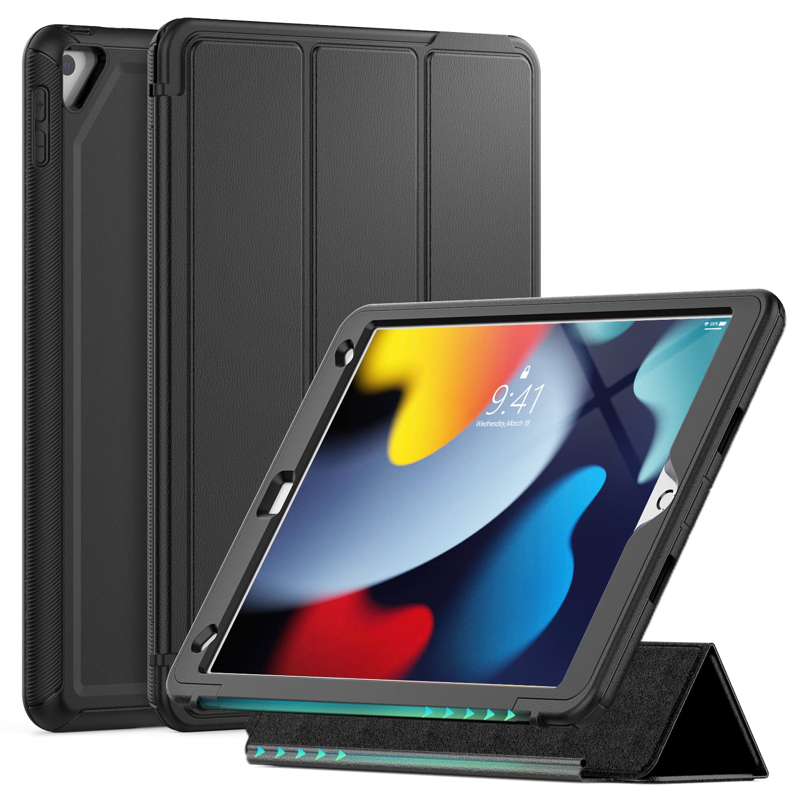 Amazon | SEYMAC stock iPad 第9/8/7世代 10.2インチ専用耐衝撃ケース