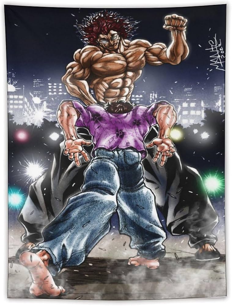 Amazon.co.jp: 範馬 刃牙 格闘 範馬勇次郎 タペストリー 壁掛け 人気