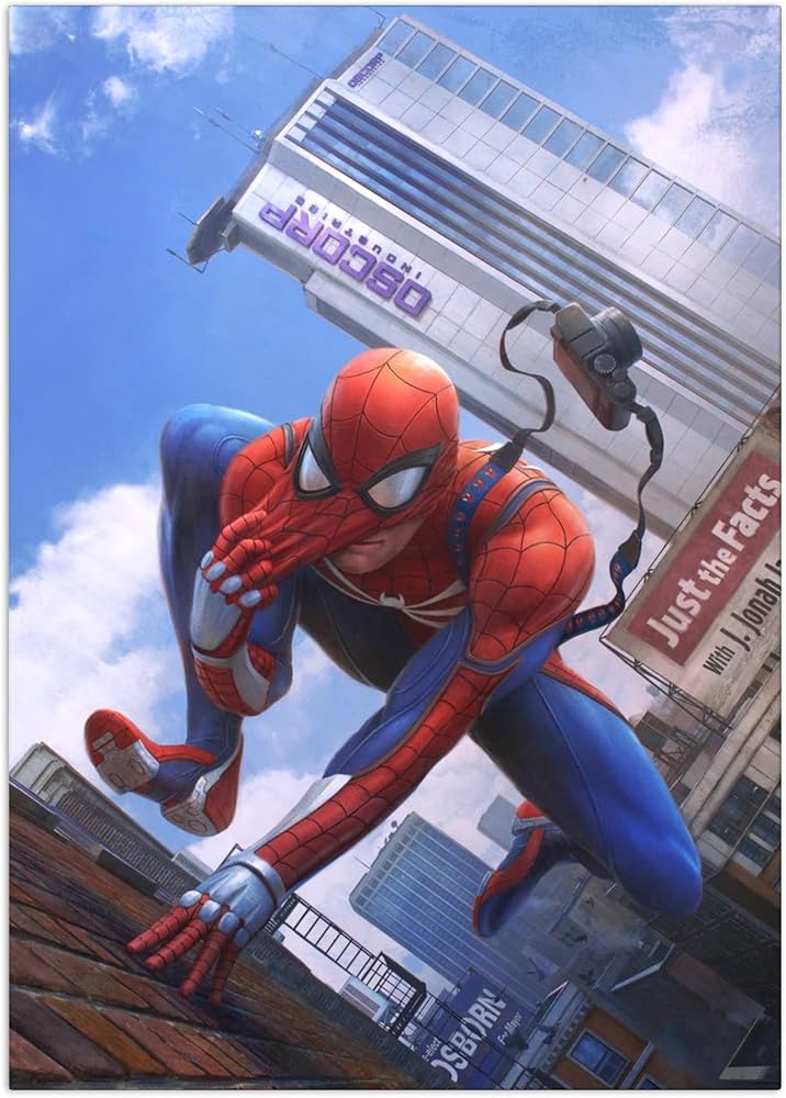 Amazon.com: Displate Official Spiderman Metal Poster Magnetic