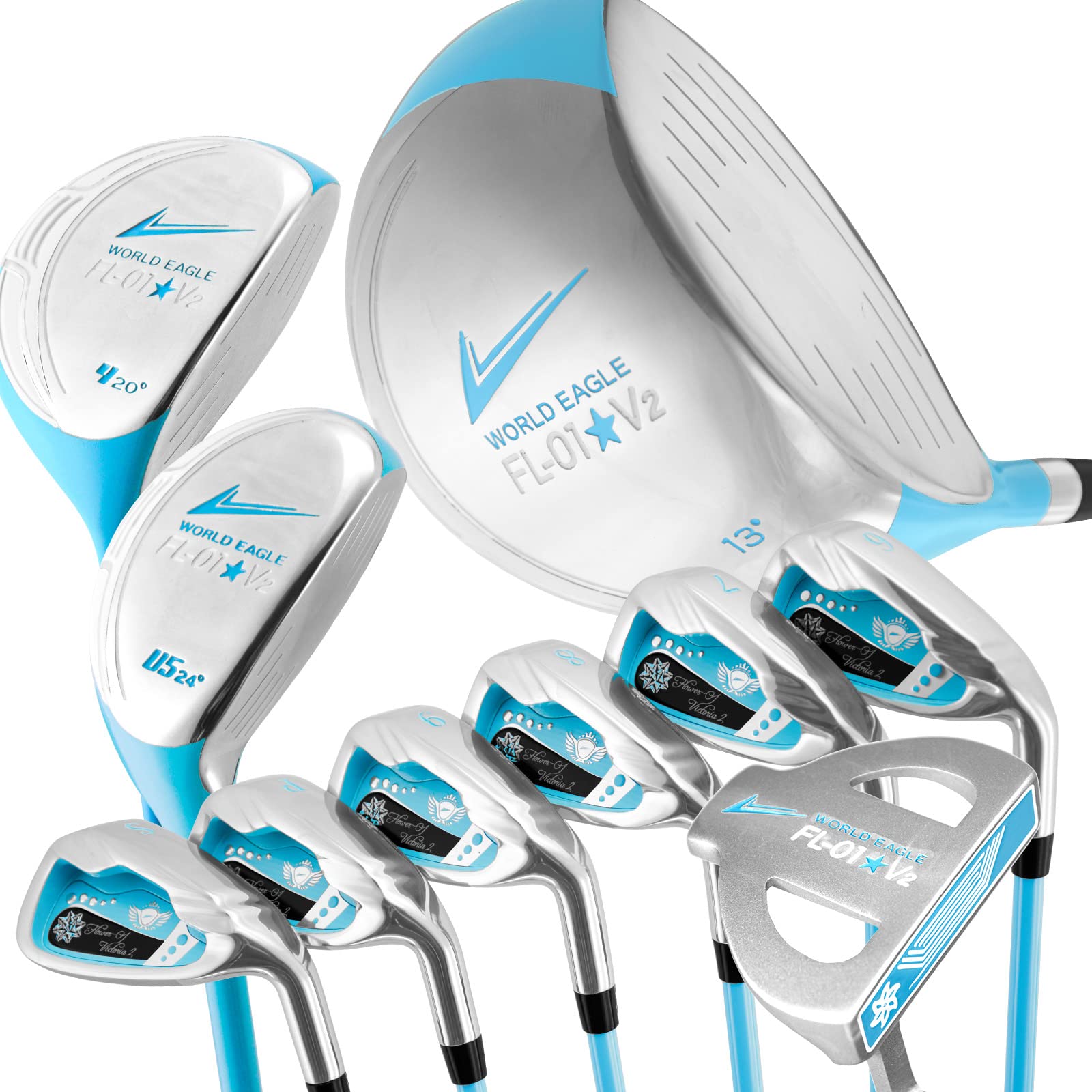 Amazon.co.jp: WORLD EAGLE FL-01V2 A/Blue クラブセット 10本