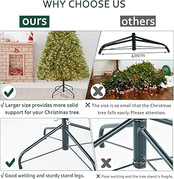 Amazon.co.jp: ELFJOY 回転キャスター付きクリスマスツリースタンド 3