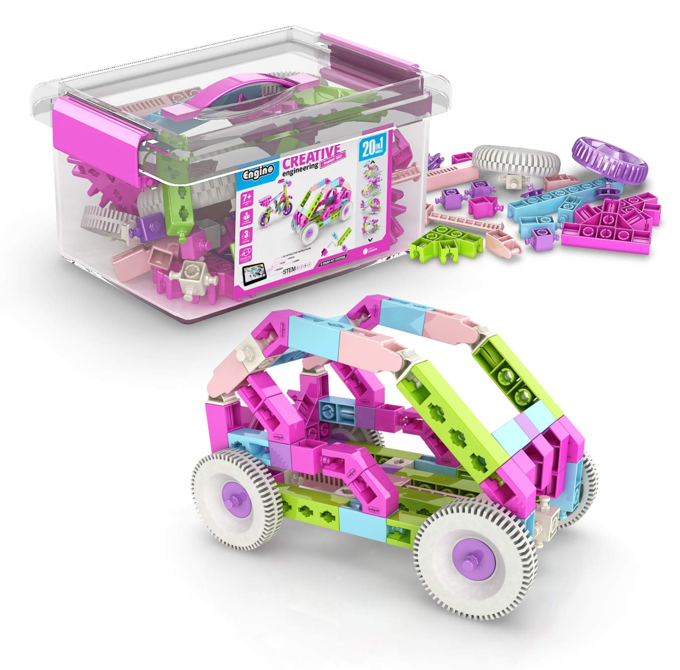 Amazon.com: Engino Maker Girl, 20-Model Set, Engineering Kit for