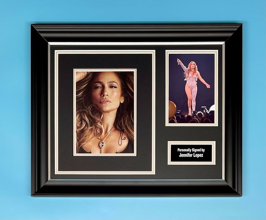 Amazon.com: Jennifer Lopez Signed Photo In Luxury Handmade Wooden