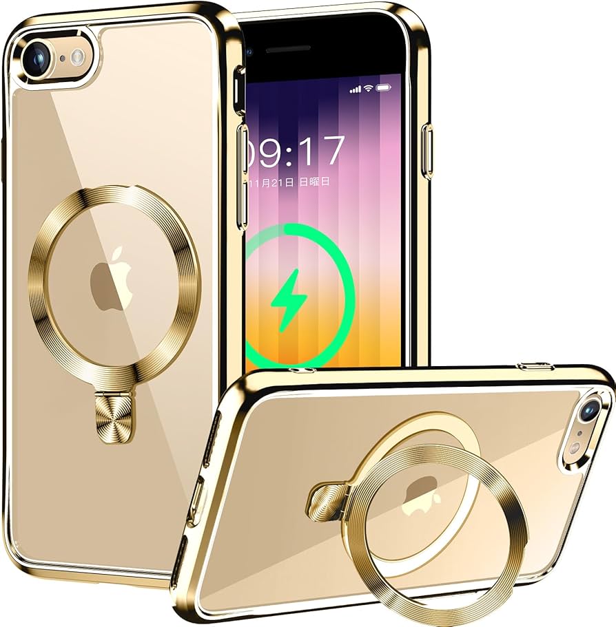 Amazon.co.jp: 【CD MagSafeリング・スタンド一体】iPhone SE3用クリア