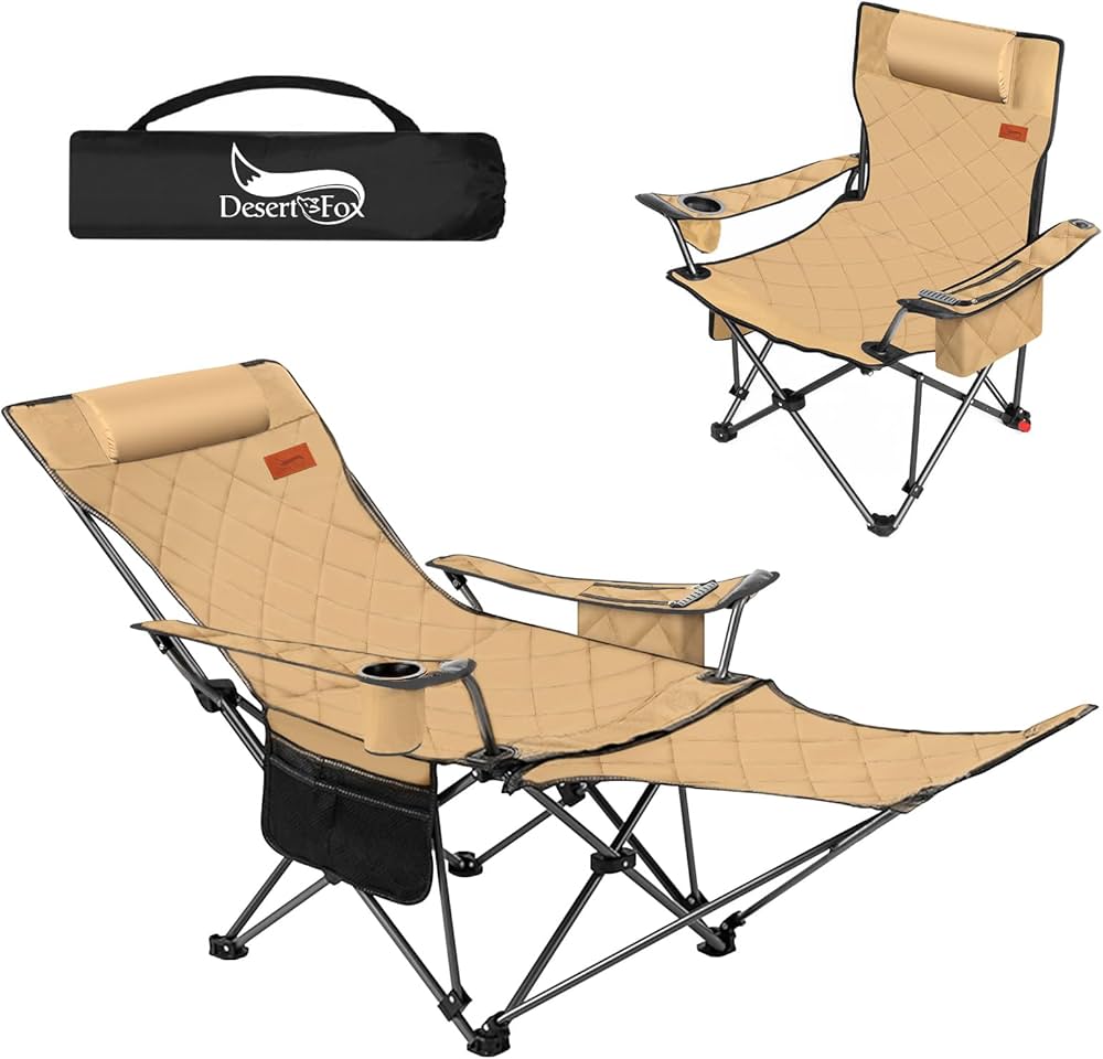 Amazon.co.jp: DesertFox リクライニングチェア キャンプ椅子 単品