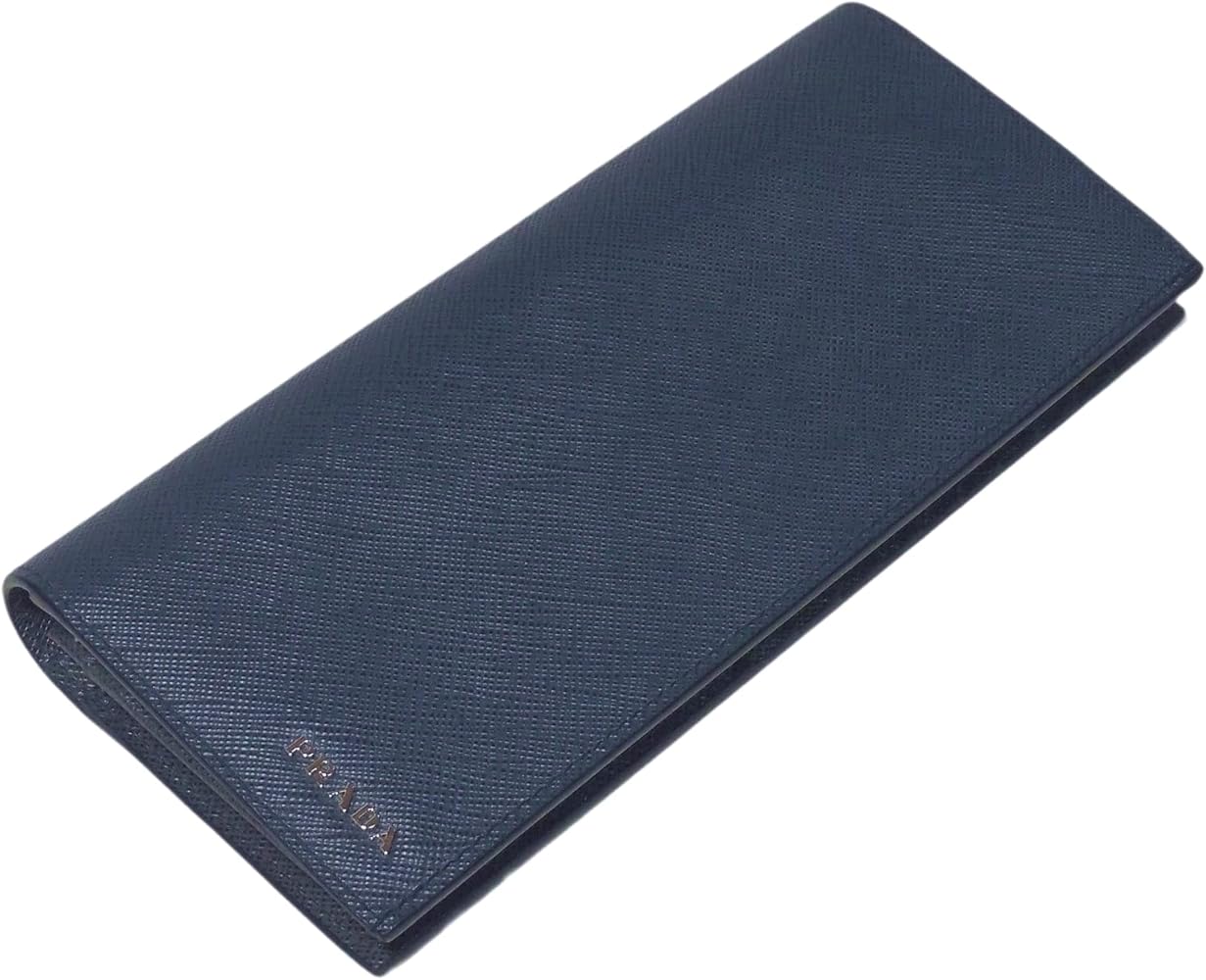 Amazon | [Prada] [プラダ] メンズ長財布 レザー ネイビーブルー＋