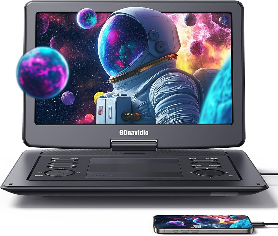 Amazon.co.jp: GOnavidio ポータブルDVDプレーヤー 16型 6時間連続再生
